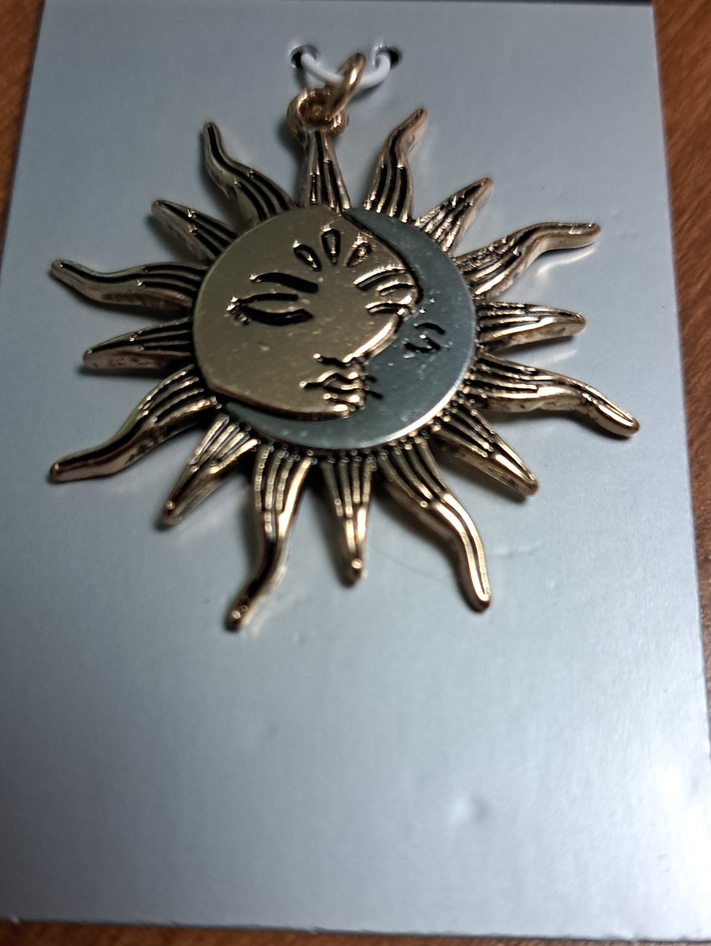 Gallery Two-Tone Sun & Crescent Moon Pendant Necklace